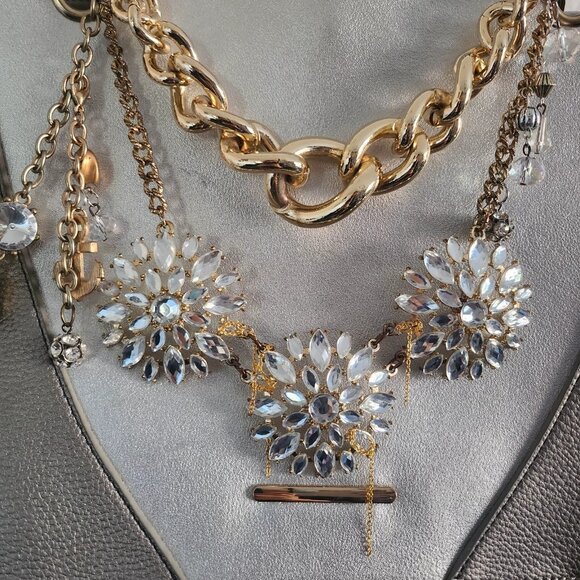 Gorgeous Silver Upcycled Purse w/Charms - Picture 2 of 9